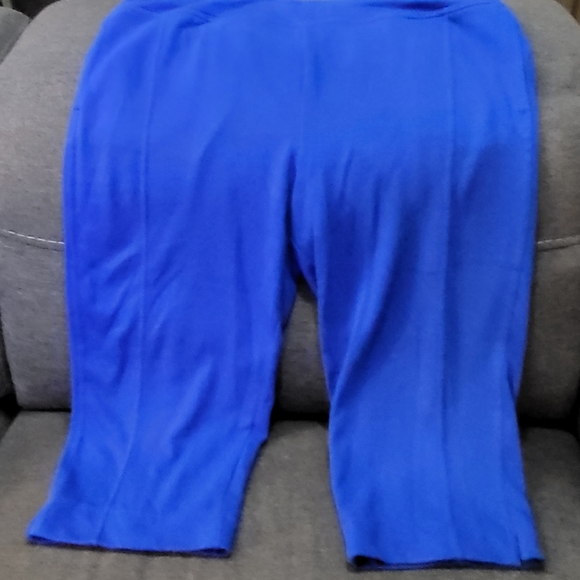 1X blue pull on sweatpants just above ankle length. - Picture 4 of 4